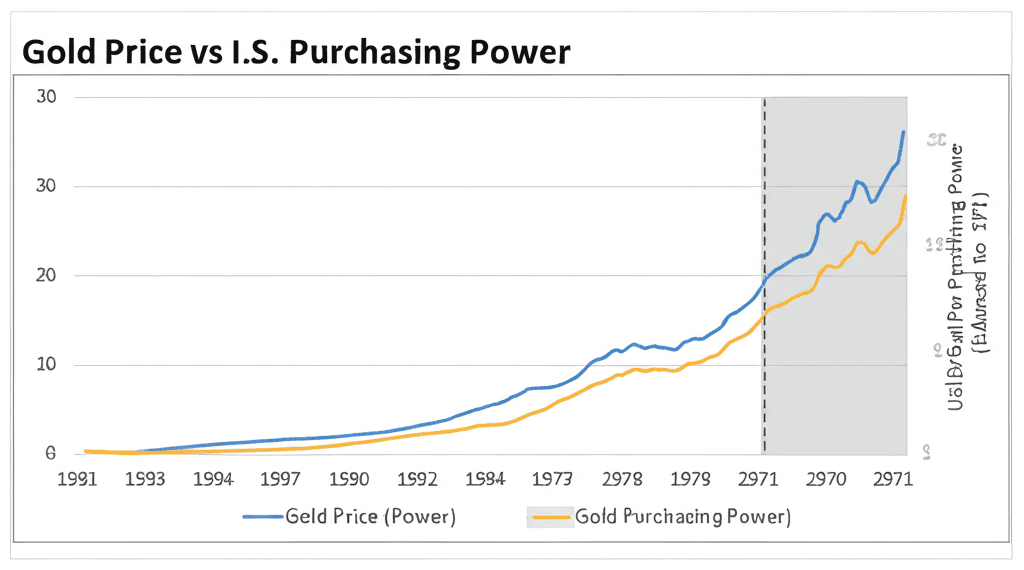 Gold vs Dollar Purchasing Power Chart