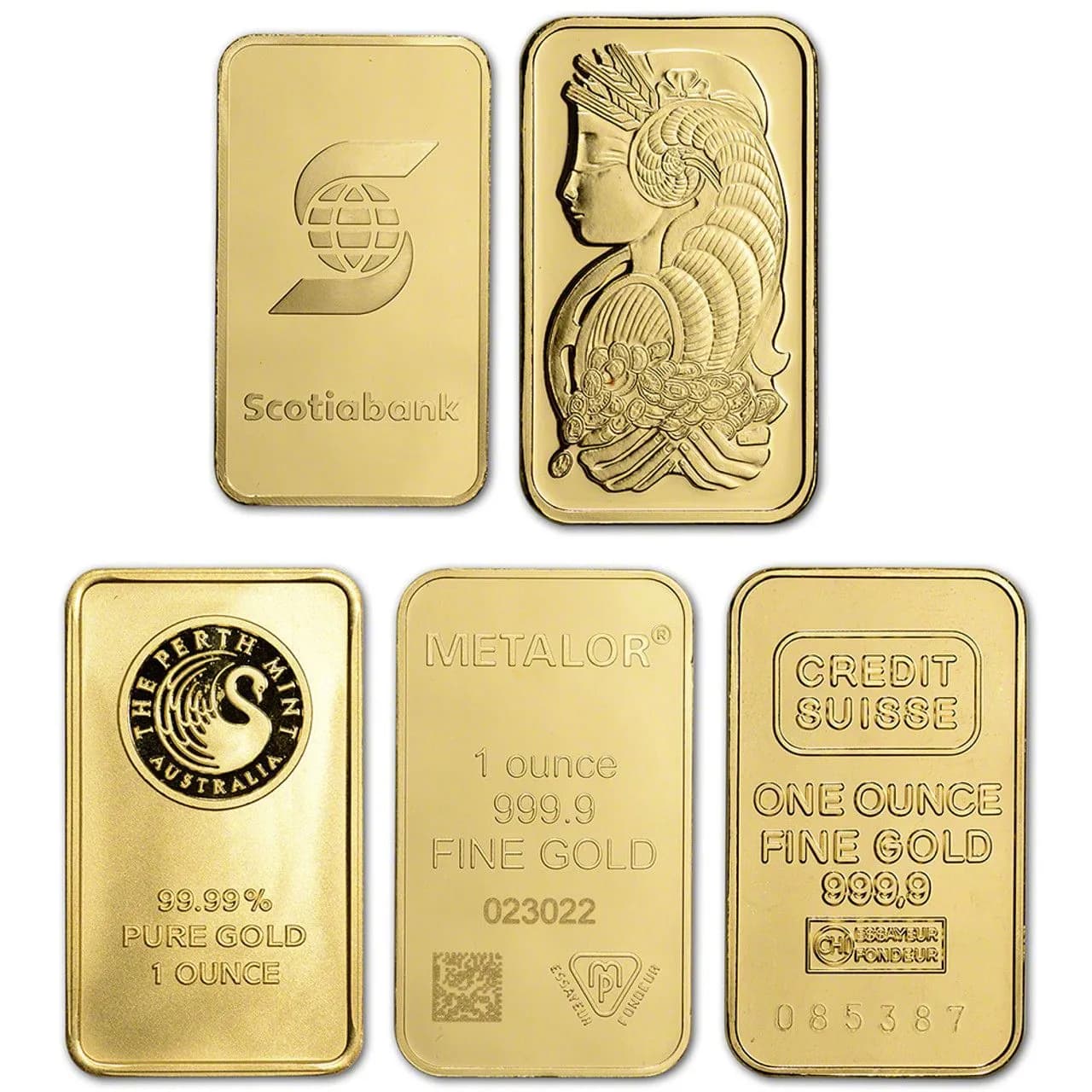 1 OZ. GOLD BULLION BARS (OUR CHOICE)