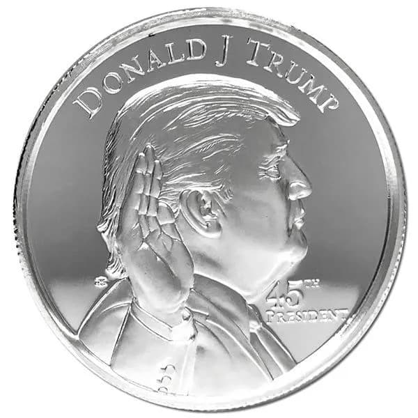 1 OZ. SILVER DONALD TRUMP ROUND